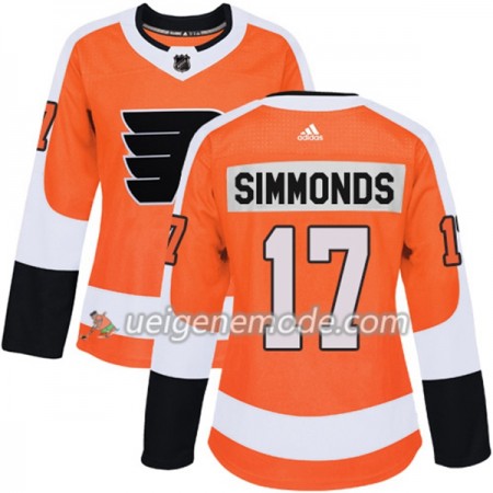 Dame Eishockey Philadelphia Flyers Trikot Wayne Simmonds 17 Adidas 2017-2018 Orange Authentic